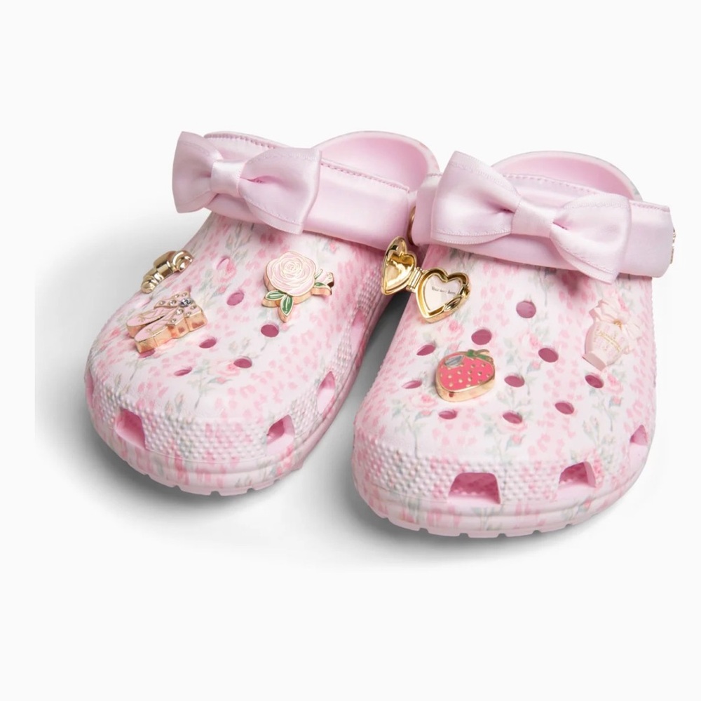 SOLD OUT! NIB LoveShackFancy x Crocs LSF Girls Kids Pink Floral Clogs w Jibbitz